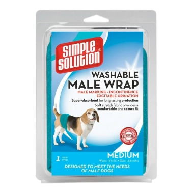 Багаторазова гігієнічна підкладка-протектор для собак Simple Solution Washable Male Wrap Medium 6 шт середня (ss11241) - цена, характеристики, отзывы, рассрочка, фото 1