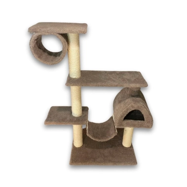 Кігтеточка Природа Містечко 2 коричнева 108х49х122 см (PR740260) - цена, характеристики, отзывы, рассрочка, фото 1