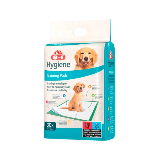 Пеленки 8in1 Training Pads для собак, 56x56 см, 30 шт