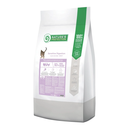 Сухой корм для взрослых кошек с чувствительным пищеварением Nature’s Protection Sensitive Digestion 18 кг (NPB46042)