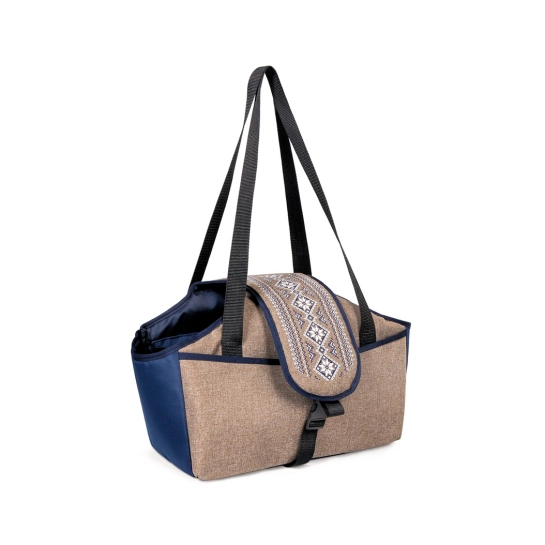Сумка-переноска Pet Fashion Linen для собак бежевая 38х32х22 см (PR243272)