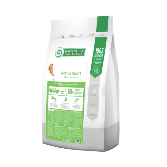 Сухой корм для взрослых спортивных. охотничьих и служебных собак Nature