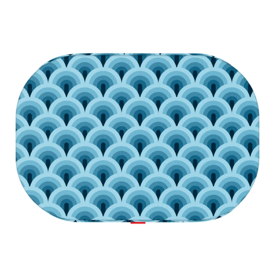 Лежанка для собак WAUDOG Relax, малюнок Хвилі, зі змінним чохлом, S, ширина 55 см, довжина 40 см (097-0106)