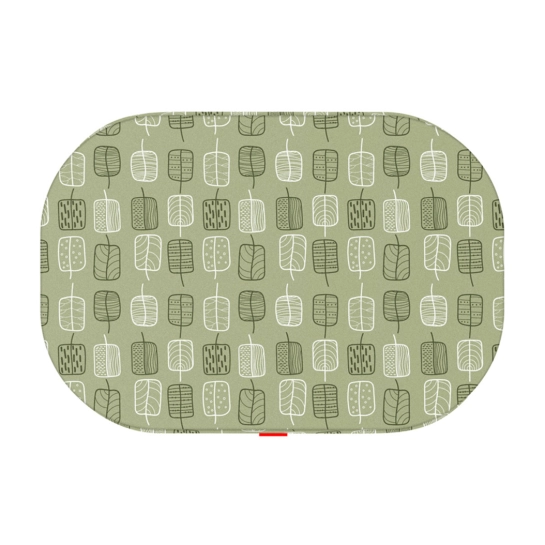 Лежанка для собак WAUDOG Relax, малюнок Зелене листя, зі змінним чохлом, M, ширина 80 см, довжина 55 см (098-0108)