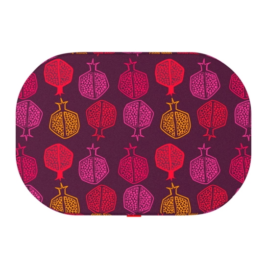 Лежанка для собак WAUDOG Relax, рисунок Гранат, со сменным чехлом, M, ширина 80 см, длина 55 см (098-0107)