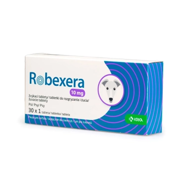 Жевательные таблетки Робексера для собак, для оптимизации боли, 10 мг робенакоксиба, 30 таб./уп. (121786) - цена, характеристики, отзывы, рассрочка, фото 1