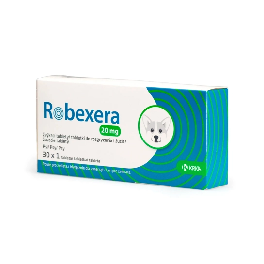 Жувальні таблетки Робексера для собак для оптимізації болю, 20 мг робенакоксибу, 30 таб./уп. (121787)