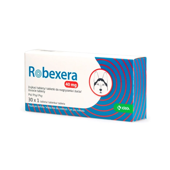 Жувальні таблетки Робексера для собак для оптимізації болю, 40 мг робенакоксибу, 30 таб./уп. (121788)