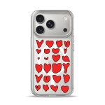 Чехол Pump Clear Case with MagSafe for iPhone 17 Pro Hearts
