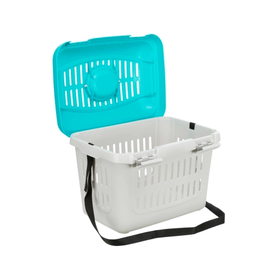 Переноска Trixie Midi-Capri для кішок до 5 кг, з ременем, 44 x 33 x 32 см (пластик) (39792)