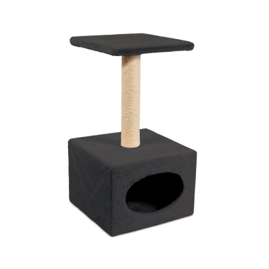 Кігтеточка Природа Д11 з великою будкою сіра 36x36x65 см (PR740310) - цена, характеристики, отзывы, рассрочка, фото 1