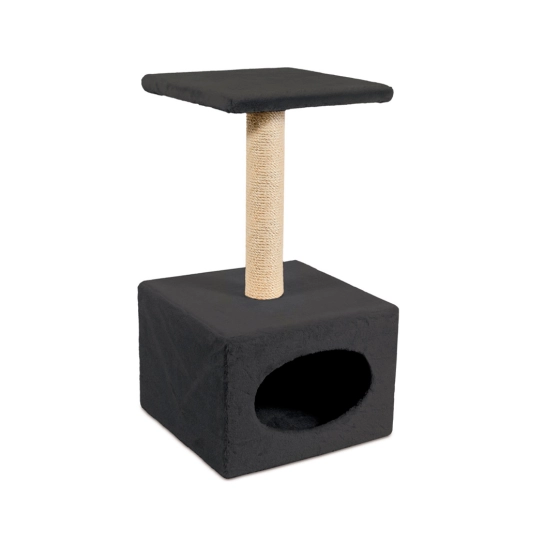 Кігтеточка Природа Д11 з великою будкою сіра 36x36x65 см (PR740310)