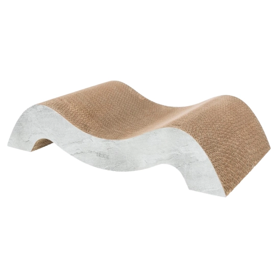 Когтеточка Trixie Волна XXL для кошек, картон, 64х14х37 см (серая) (48031)