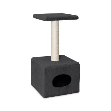 Когтеточка Природа Д1 с будкой серая, 32x32x65 см (PR740305) - цена, характеристики, отзывы, рассрочка, фото 1