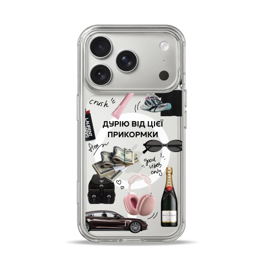 Чехол Pump Clear Case with MagSafe for iPhone 17 Pro Max Good Vibes Only