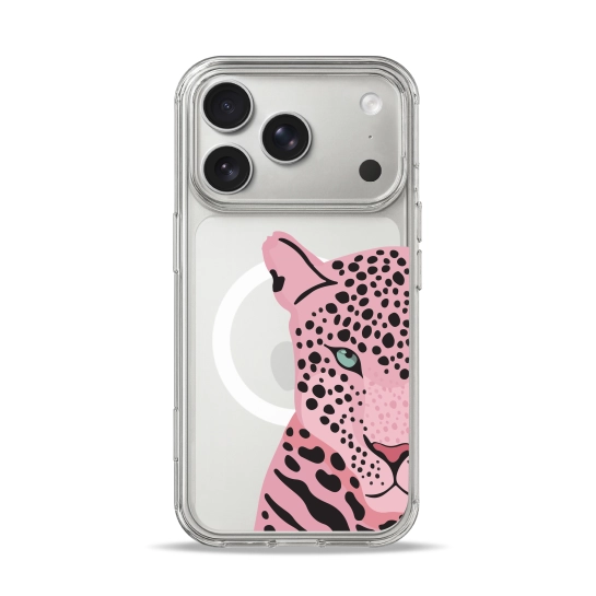 Чохол Pump Clear Case with MagSafe for iPhone 17 Pro Max Tygr Rozheviy