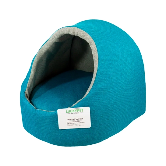 Будка Lucky Pet Руді №1, бірюзова, 36×37×32 см (211251)