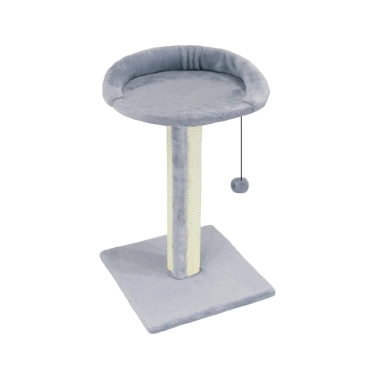 Когтеточка Lucky Pet домик «Верховина Плюс» меховая, серая, 36×36×54 см (193666) - цена, характеристики, отзывы, рассрочка, фото 1