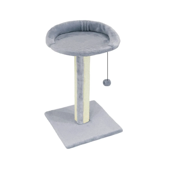 Когтеточка Lucky Pet домик «Верховина Плюс» меховая, серая, 36×36×54 см (193666)