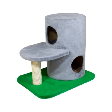 Кігтеточка Lucky Pet сизалева «Вежа», сіра, 54×57×45 см (216195) - цена, характеристики, отзывы, рассрочка, фото 1