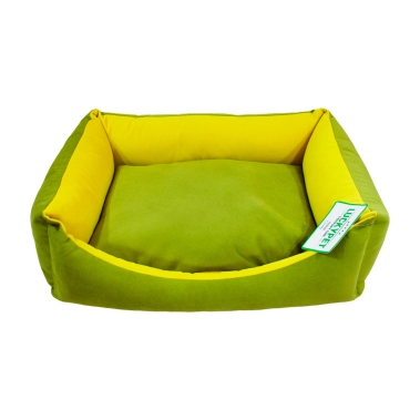 Лежанка Lucky Pet Лира-new №2, зелёная+жёлтая, 50×65×18 см (555076) - цена, характеристики, отзывы, рассрочка, фото 1