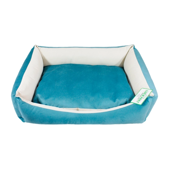 Лежанка Lucky Pet Лира-new №3, бирюзовая+молочная, 60×80×20 см (555090)