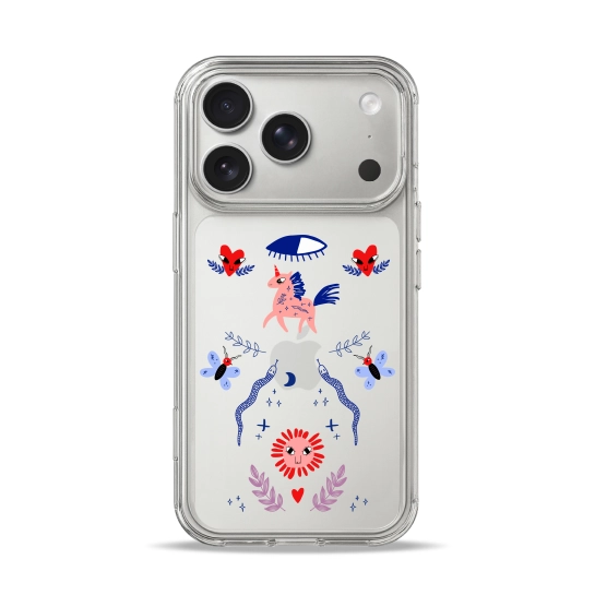 Чехол Pump Clear Case for iPhone 17 Pro Unicorn Garden