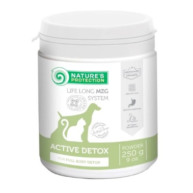 Харчова добавка для очищення організму дорослих собак з кальцієм і магнієм Nature's Protection Active Detox 250 г (CAN63552) - цена, характеристики, отзывы, рассрочка, фото 1