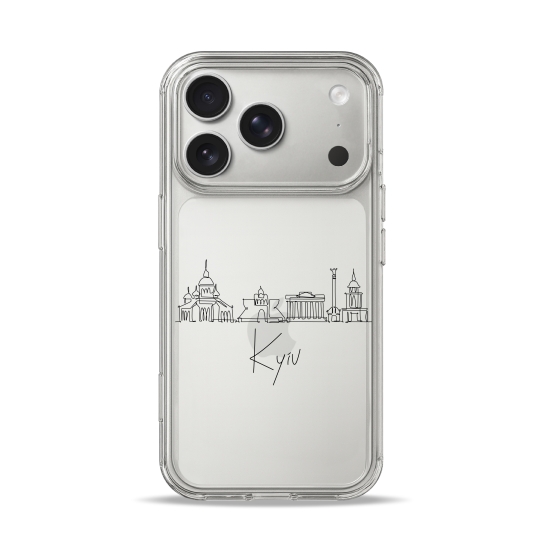 Чехол Pump Clear Case for iPhone 17 Pro Max Kyiv in Lines - цена, характеристики, отзывы, рассрочка, фото 1