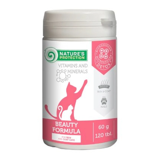 Харчова добавка для поліпшення стану шкіри та шерсті дорослих котів Nature