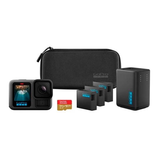 Экшн-камера GoPro HERO13 Black + Enduro(3шт) + SD Card + Dual Battery Charger + Сase (CHDRB-134-RW) UA