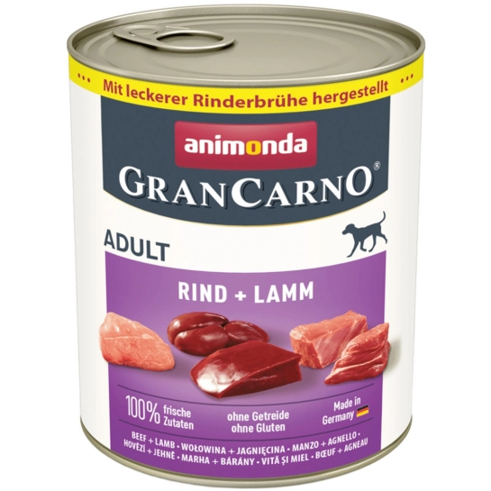 Влажный корм Animonda GranCarno для взрослых собак с Говядиной и Ягненком 800 г (AM-82742)
