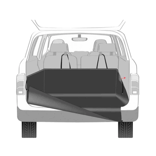 Автомобільна підстилка Trixie у багажник, нейлон, 1,64x1,25м (чорний) (1314)