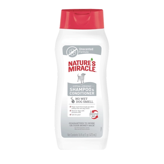 Шампунь-кондиционер гипоаллергенный для собак 8in1 Nature’s Miracle 473 мл (680539USA)