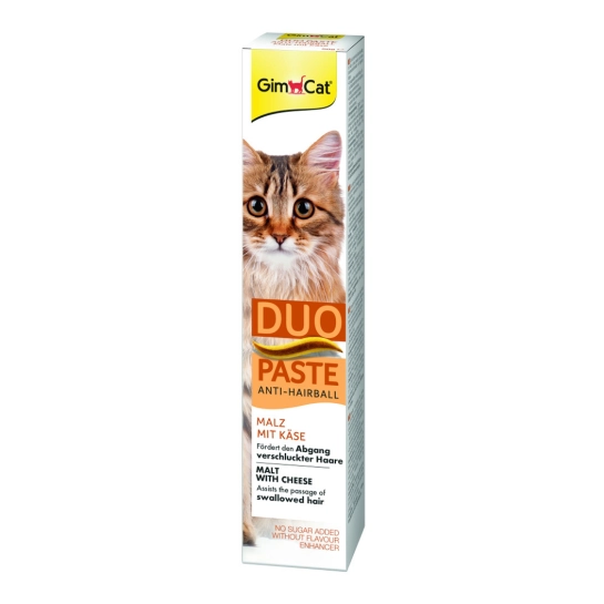 Паста для кішок з чутливим травленням GimCat DUO Paste Anti-Hairball Malt with Cheese 50 г (G-427218)