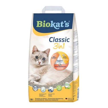 Наповнювач для котячого туалету бентонітовий Biokats Classic 3in1 18 л (G-613789) - цена, характеристики, отзывы, рассрочка, фото 1