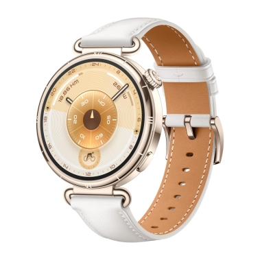 Смарт-часы Huawei Watch GT 6 41mm Gold Stainless Steel Case with White Composite Leather Strap - цена, характеристики, отзывы, рассрочка, фото 1