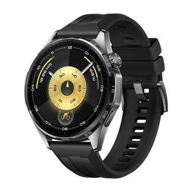 Смарт-часы Huawei Watch GT 6 46mm Black Stainless Steel Case with Black Fluoroelastomer Strap - цена, характеристики, отзывы, рассрочка, фото 1