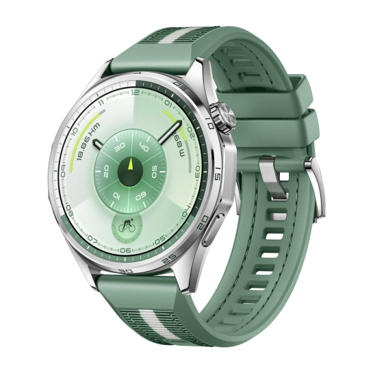 Смарт-часы Huawei Watch GT 6 46mm Steel Stainless Steel Case with Green Woven Strap
