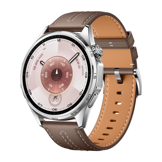Смарт-годинник Huawei Watch GT 6 46mm Steel Stainless Steel Case with Brown Composite Leather Strap