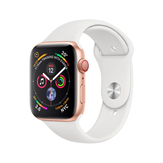 Б/У Смарт-часы Apple Watch Series 4 + LTE 40mm Gold Aluminum Case with White Sport Band (Отличное)