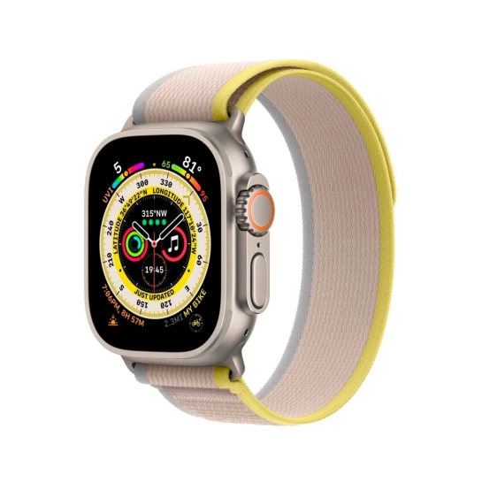 Б/У Смарт-часы Apple Watch Ultra + LTE 49mm Titanium Case with S/M Size Yellow/Beige Trail Loop (Идеальное)
