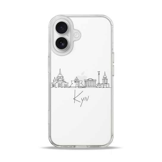 Чехол Pump Clear Case for iPhone 17 Kyiv in Lines - цена, характеристики, отзывы, рассрочка, фото 1