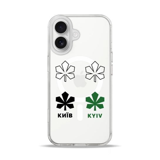 Чохол Pump Clear Case with MagSafe for iPhone 17 Kyiv Pattern