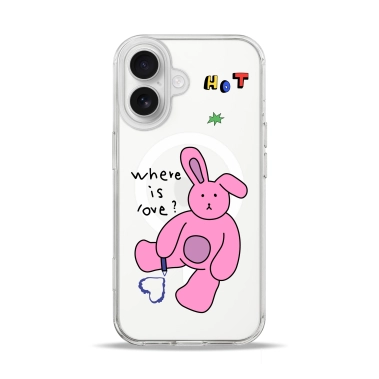 Чехол Pump Clear Case with MagSafe for iPhone 17 Where Is Love - цена, характеристики, отзывы, рассрочка, фото 1