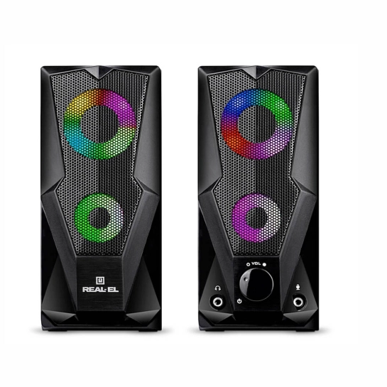Мультимедийная акустика REAL-EL S-111 USB Black