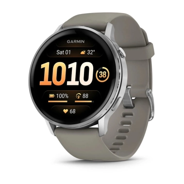 Смарт-часы Garmin Venu 4 45 mm Silver with Silver Gray Silicone Band (010-03014-01) - цена, характеристики, отзывы, рассрочка, фото 1