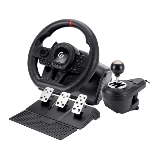 Ігрове кермо з педалями та коробкою передач GamePro RW038PM для PC/XBOX360/XBOXONE/SWITCH/PS3/PS4