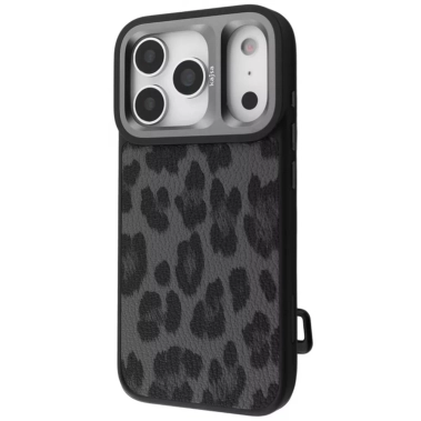 Чехол Kajsa Leopard Pattern with Magnetic Ring iPhone 17 Pro black - цена, характеристики, отзывы, рассрочка, фото 1