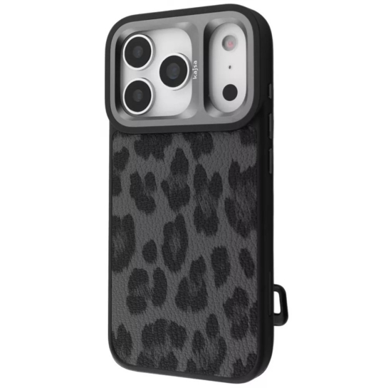 Чехол Kajsa Leopard Pattern with Magnetic Ring iPhone 17 Pro black - цена, характеристики, отзывы, рассрочка, фото 1